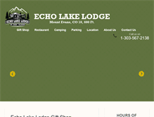 Tablet Screenshot of echolakelodgeco.com